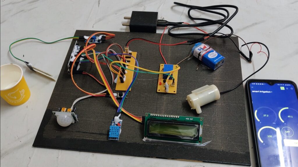 HVS-4659. New Blynk IOT Smart Plant Monitoring and Controlling - PIR motion Notification alert