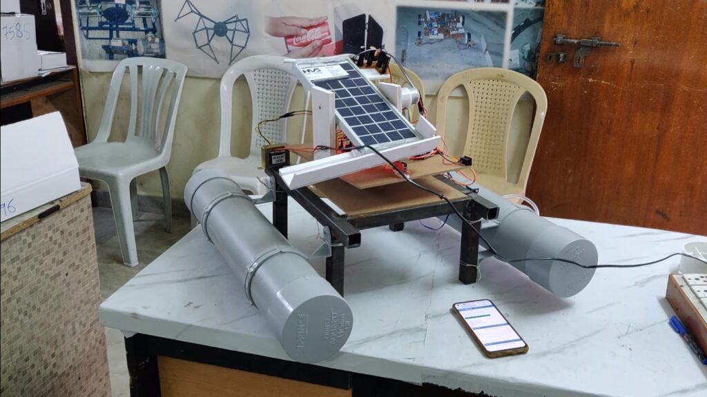 HVS-4662. Floating Sun Tracker with Dual Axis Solar Tracker and IoT weather monitoring