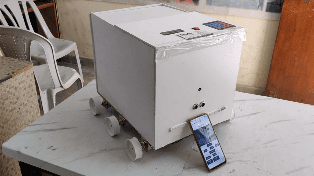 HVS-4657. RC Delivery Robot with Theft Detection for Food & Ecommerce  using ESP32CAM