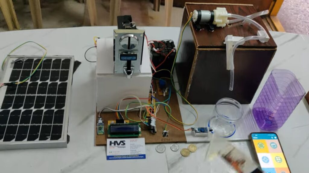 HVS-4816. Solar Intelligent Water Dispensing system with voice control and Coin Integration