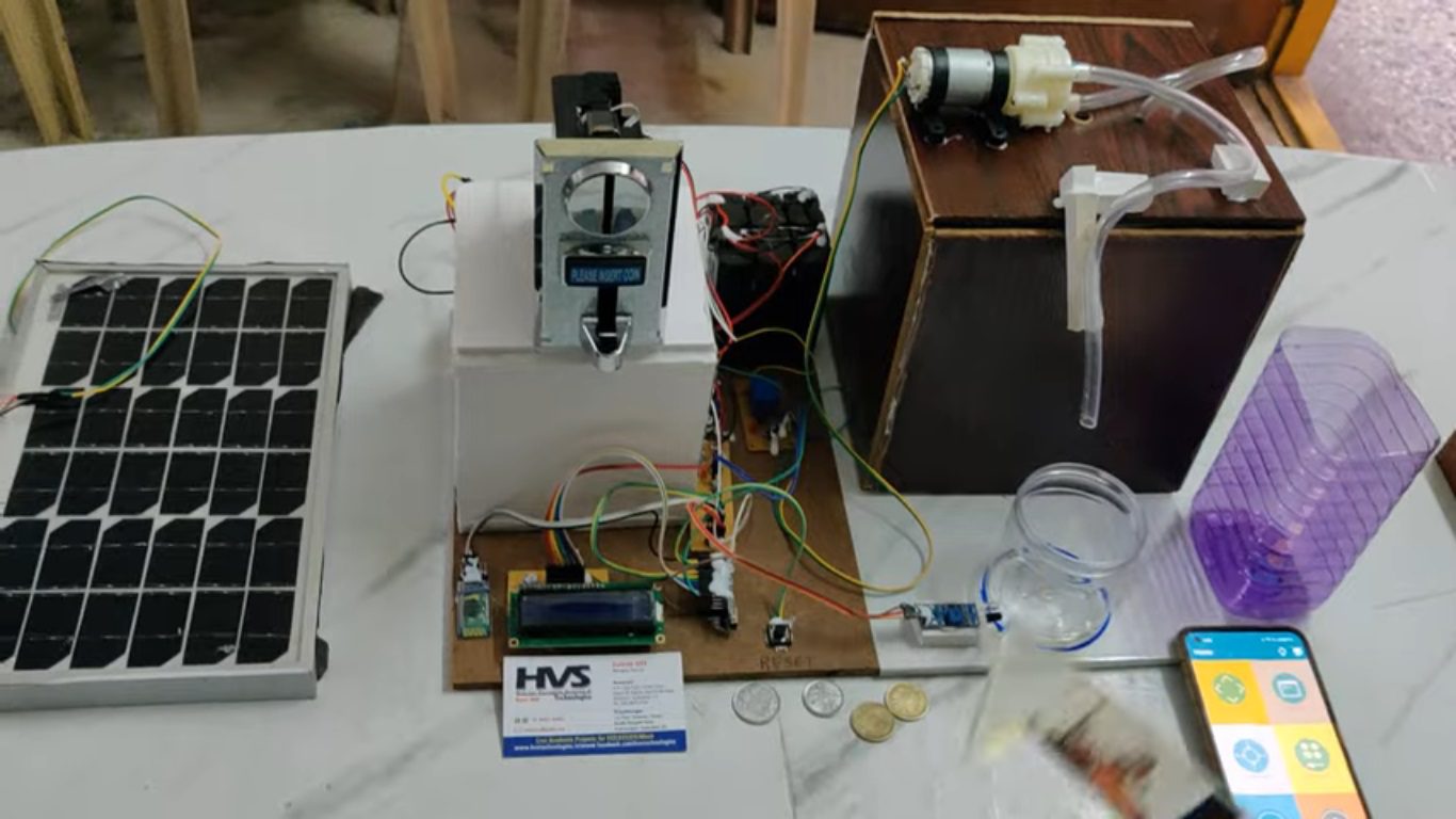 HVS-4816. Solar Intelligent Water Dispensing system with voice control and Coin Integration