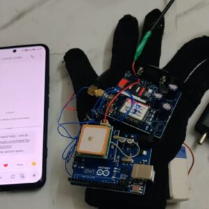 HVS-4702. Electric shock Glove using GPS and GSM
