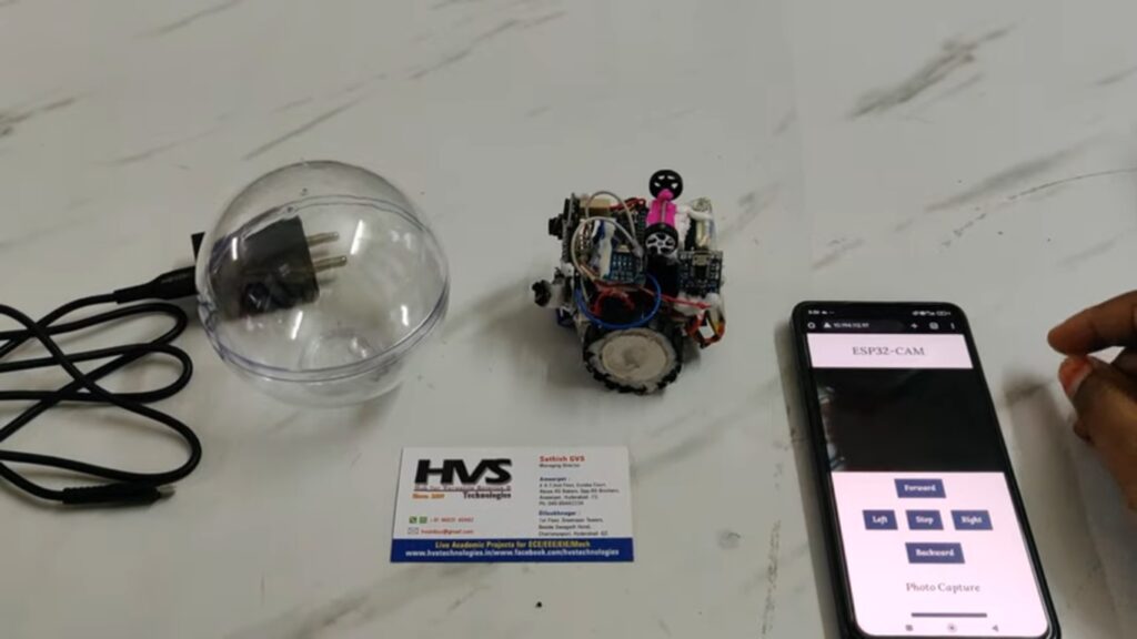 HVS-4705. Fabrication of Spherical Mobile Robot using ESP32CAM