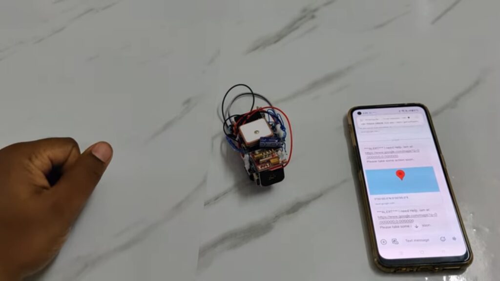 HVS-4718. Women Safety wearable device with location-based Alerts.