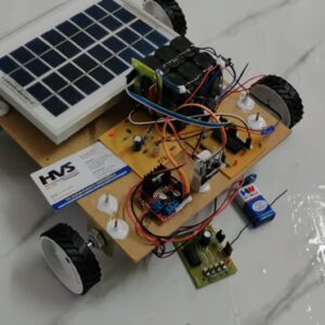 HVS-4694. RF based Night Vision Spy Robot Using PIC Microcontroller with ESP32CAM and Solar