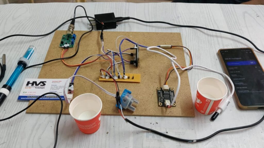 HVS-4739. Smart Water Quality Monitoring based on IOT using ES32 Thingspeak.