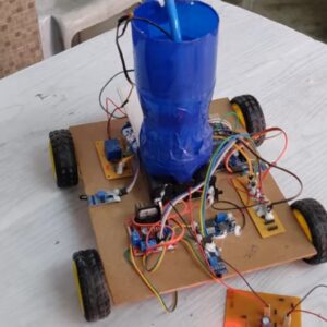 HVS-4745. Automatic Fire extinguisher Robot #Four Fire sensor And Arduino.