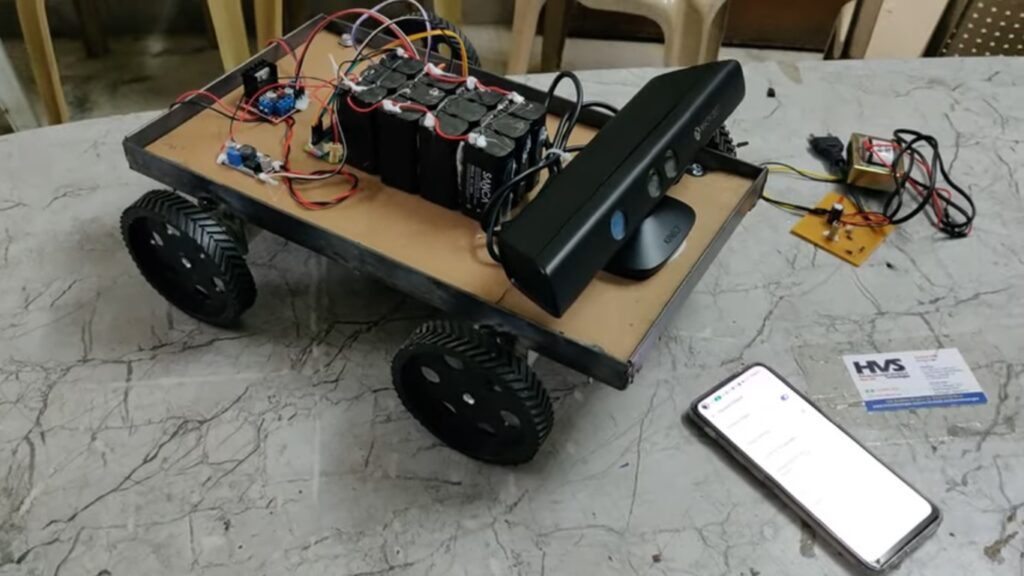 HVS-4760.  Ros based Robot  for 3D scanning with kinect 360