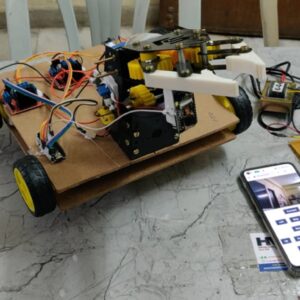 HVS-4769. Touchscreen based Remote control Pick and Place Robot with Surveillance