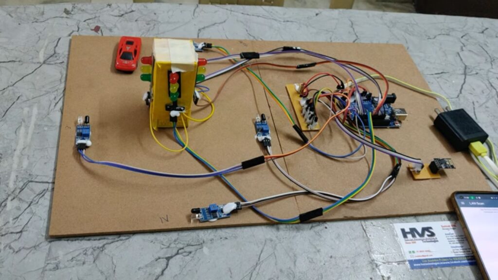 HVS-4773. Density based Traffic Lights Controlling System with IoT Web Monitoring.