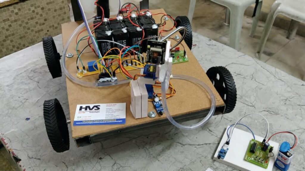 HVS-4780. 360 degrees Fire Fighting with Surveillance Robot.