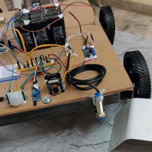 HVS-4781. Multipurpose Robot for military applications with Surveillance, Fire, Motion, Gas, GPS location