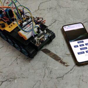 HVS-4782. Surveillance Robot with Metal and Fire detection and Notification