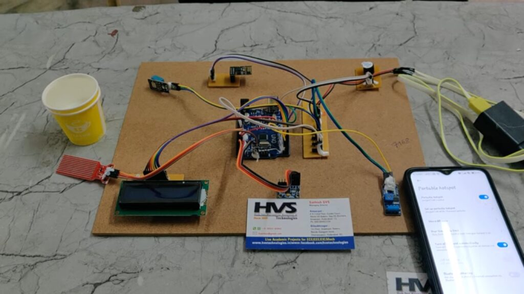 HVS-4791. IOT Based Land Slide detection with Data monitoring on Thingspeak with Buzzer Alert