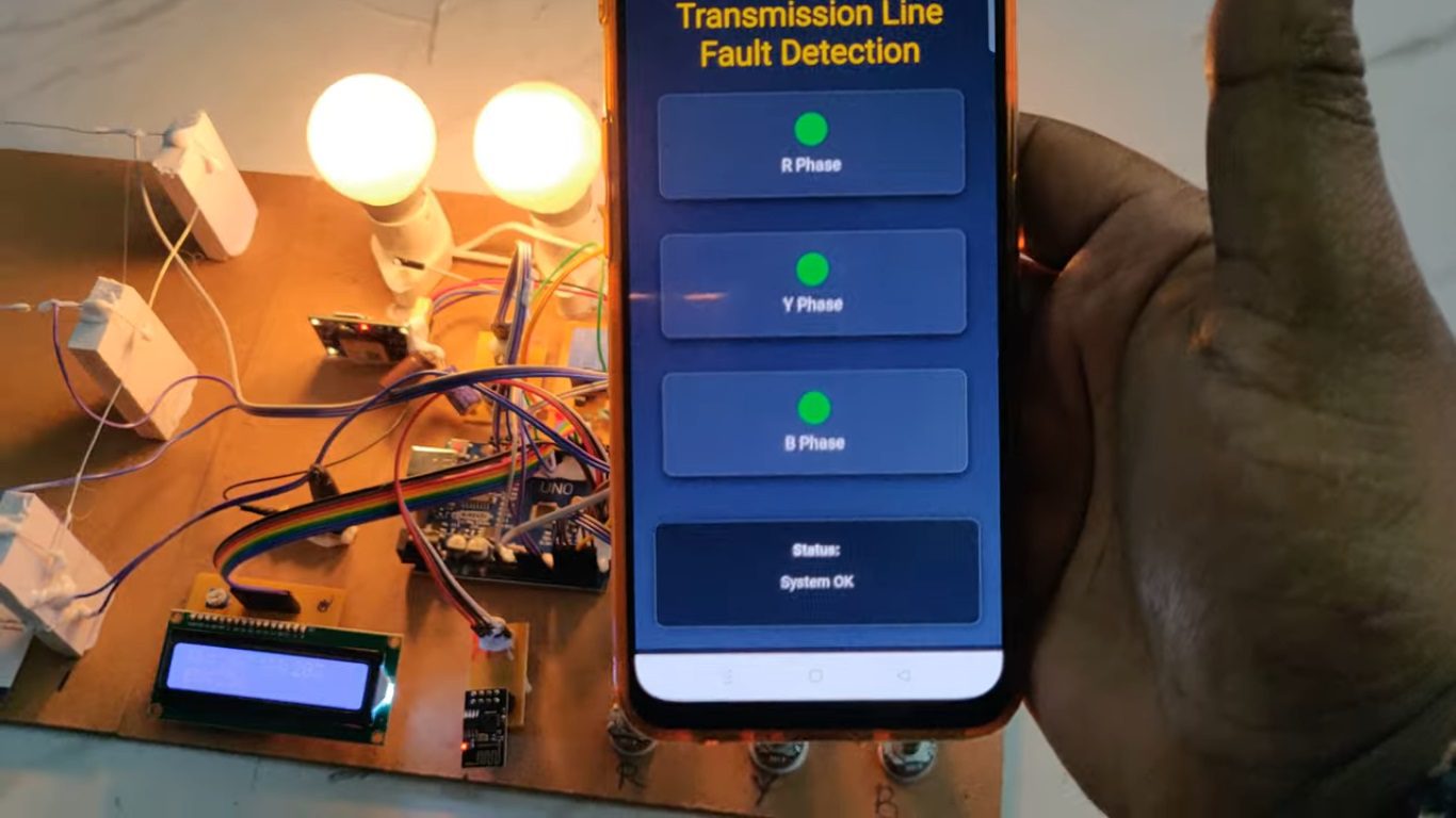 HVS-4806. IoT and GSM Transmission Line Fault detection using Arduino with webpage monitoring and SMS Alerts.