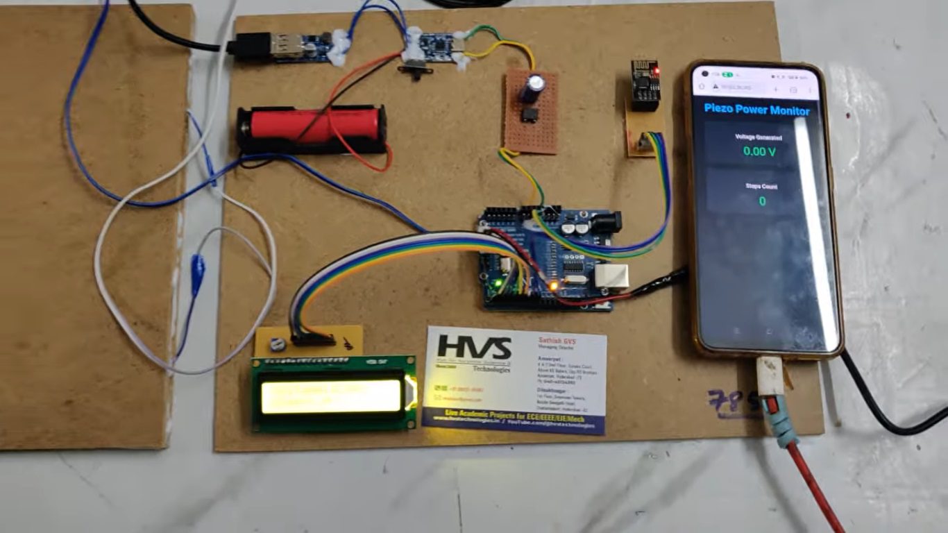 HVS-4813. IoT Advanced Foot Power Generation with Steps Count and Voltage Monitoring