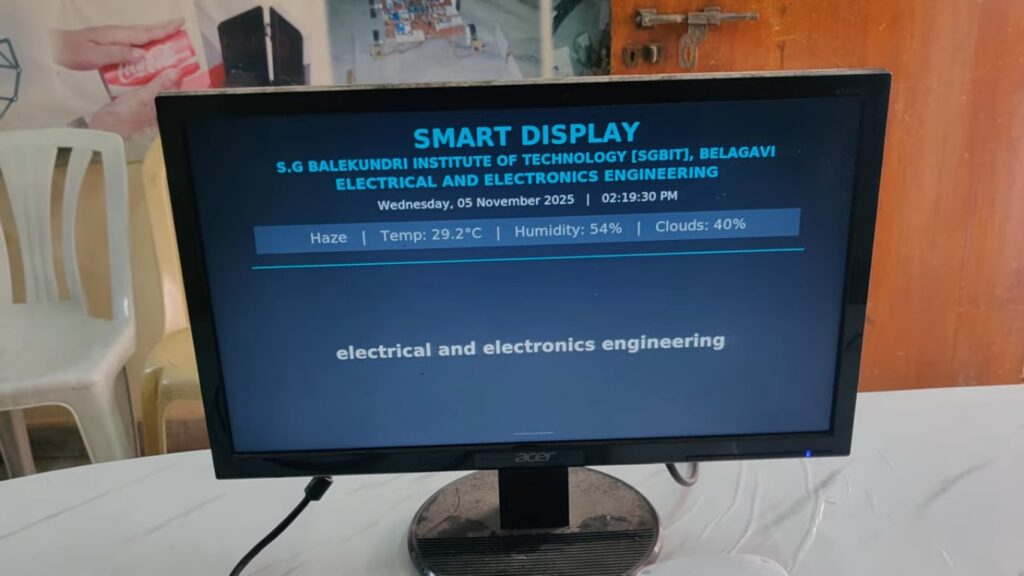 HVS-4691. LCD Notice board using Raspberry pi through Bluetooth Voice input.
