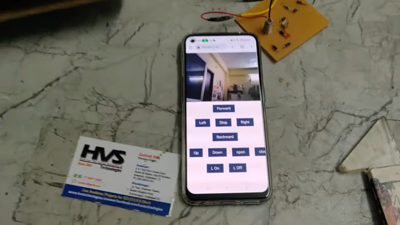 HVS-4769. Touchscreen based Remote control Pick and Place Robot with Surveillance