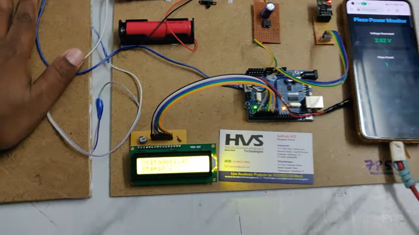 HVS-4813. IoT Advanced Foot Power Generation with Steps Count and Voltage Monitoring