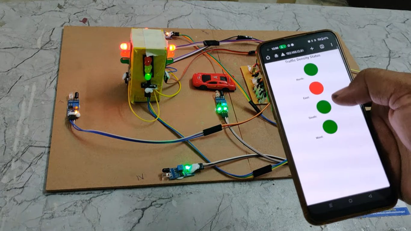 HVS-4773. Density based Traffic Lights Controlling System with IoT Web Monitoring.