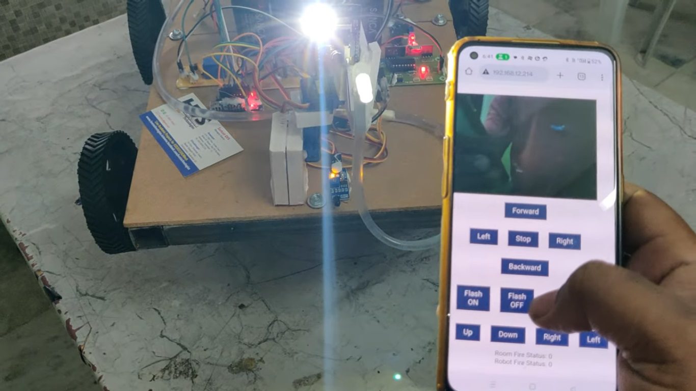 HVS-4780. 360 degrees Fire Fighting with Surveillance Robot.