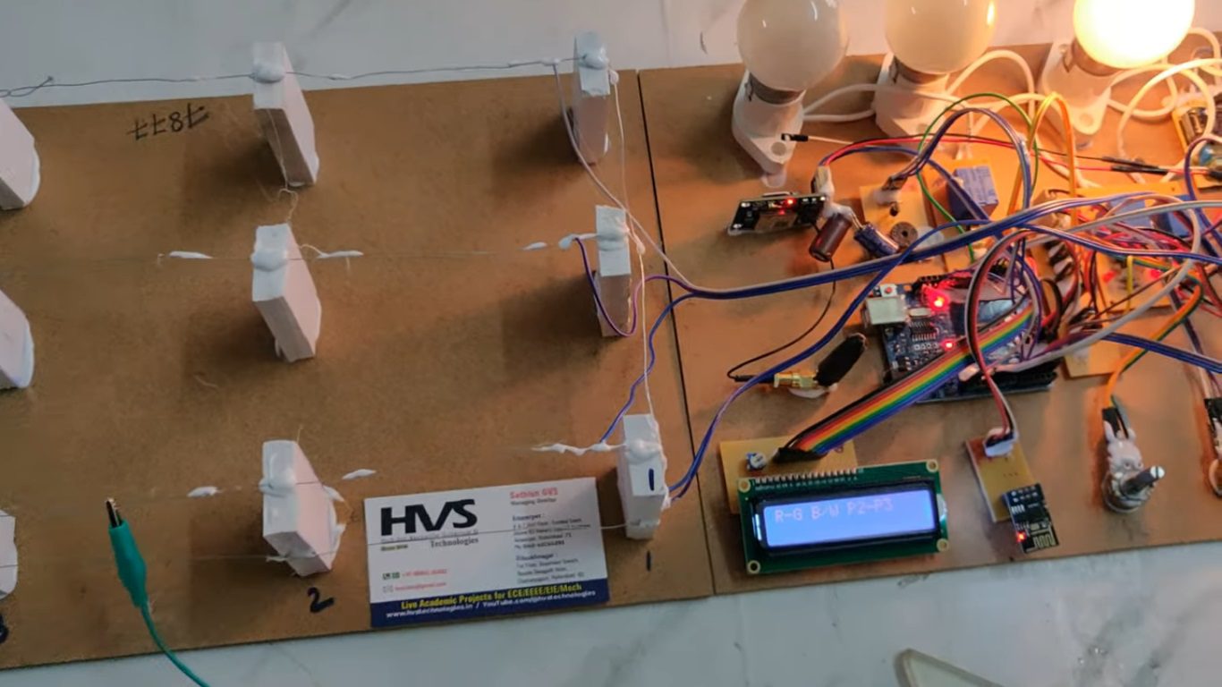 HVS-4806. IoT and GSM Transmission Line Fault detection using Arduino with webpage monitoring and SMS Alerts.