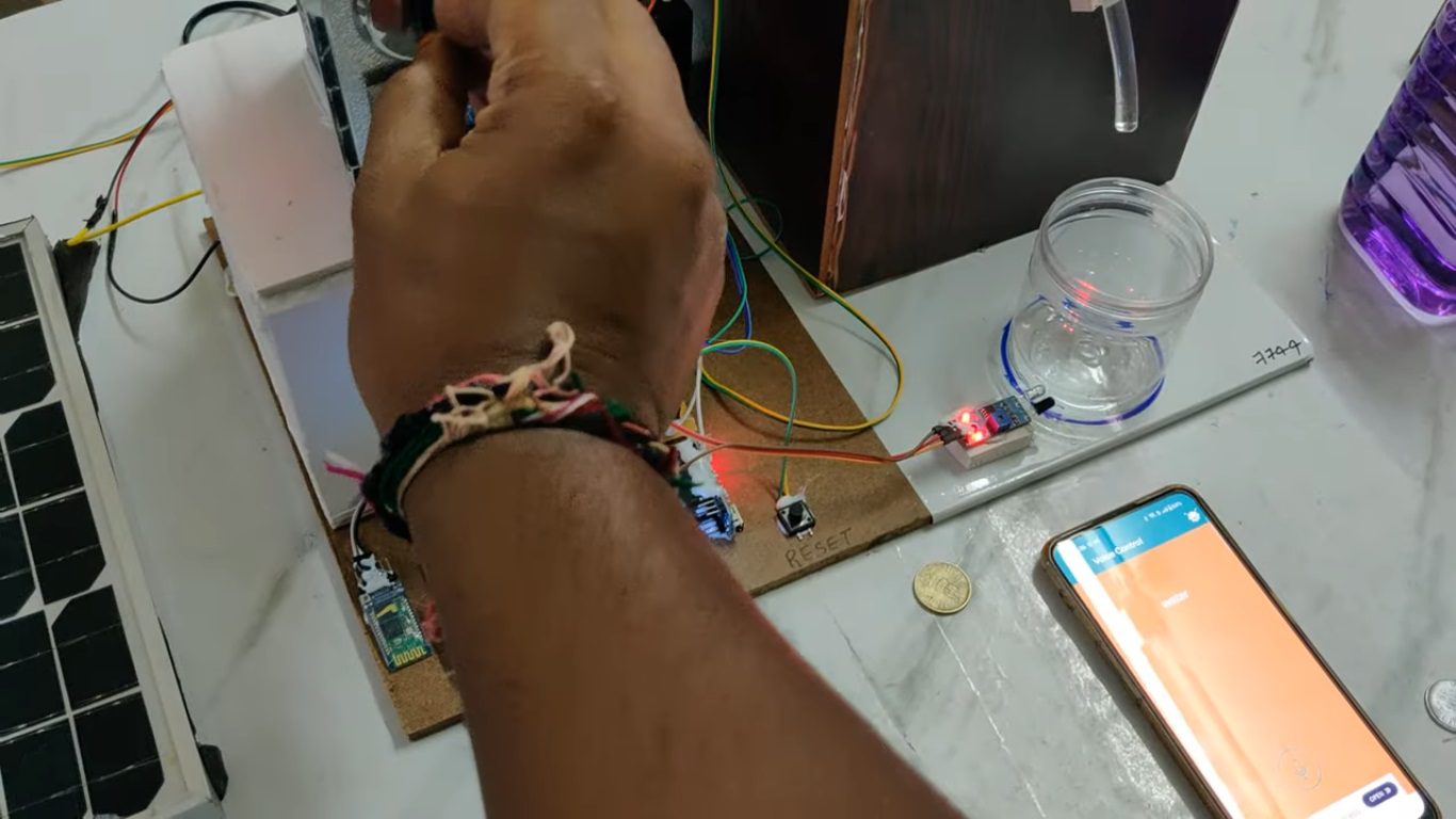 HVS-4816. Solar Intelligent Water Dispensing system with voice control and Coin Integration