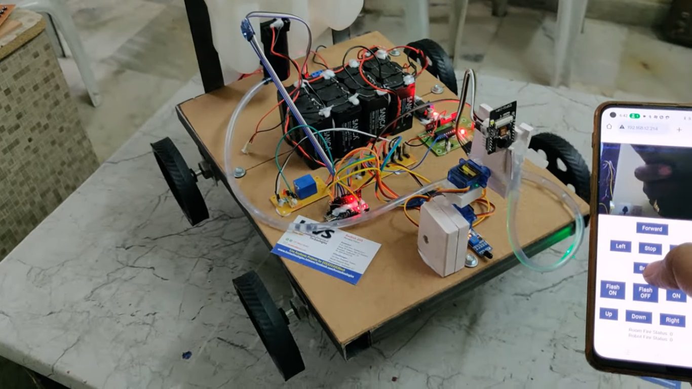 HVS-4780. 360 degrees Fire Fighting with Surveillance Robot.