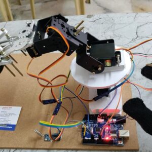 HVS-4793. Development of MEMS and flex sensor control Pick and Place Arm - Gesture controlled