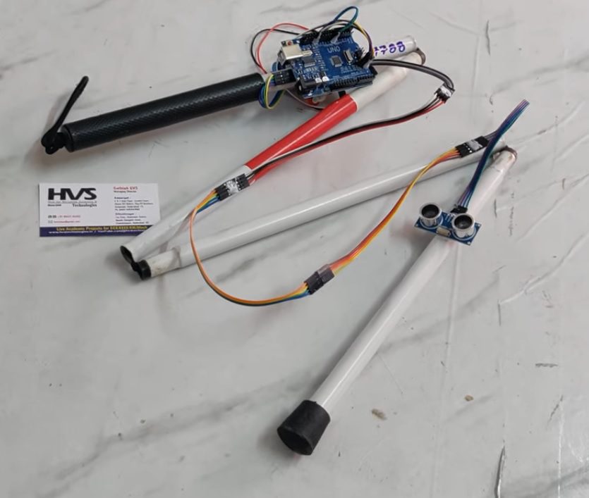 HVS-4714. Smart Blind stick using Arduino UNO and SR04.