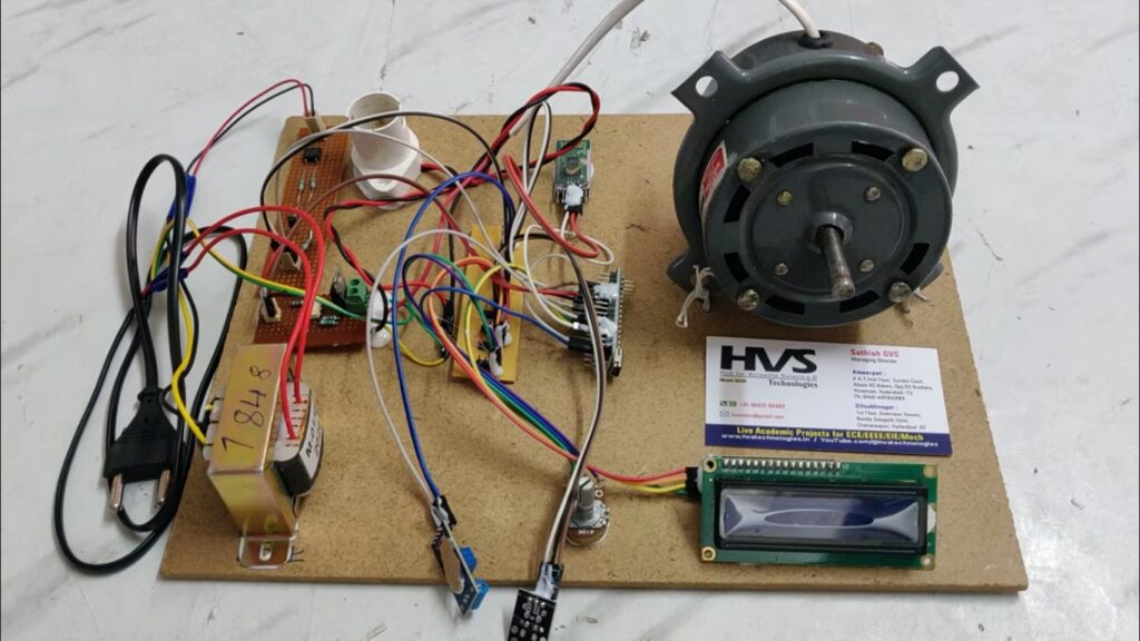 HVS-4896. AC Induction motor speed control and protection system using Vibration and Temperature sensor.
