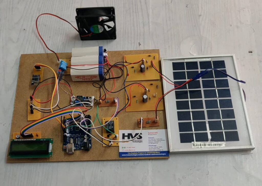 HVS-4856. Solar Powered IoT based Smart Controlling for DC fan.