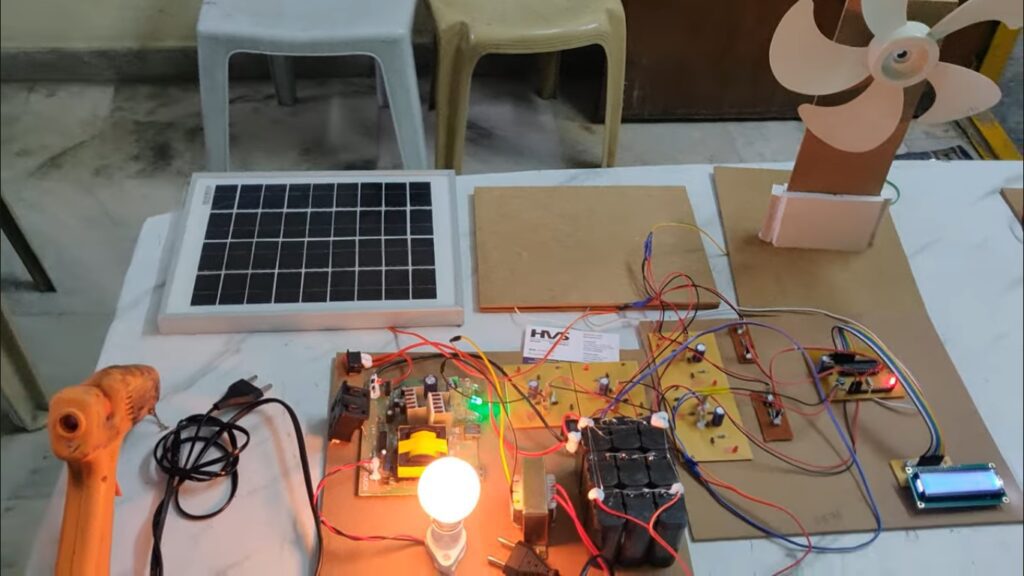 HVS-4945. Hybrid Power generation using Solar, Wind and Piezoelectric with 250watt Inverter
