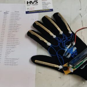 HVS-4975. Smart glove for physical challenged and deaf and Dumb.