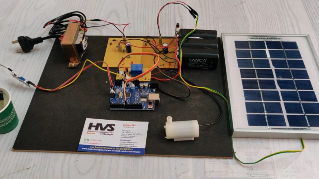 HVS-4861. Solar Energy Power Automated Energy System using Arduino and Soil Moisture Sensor Auto Irrigation.