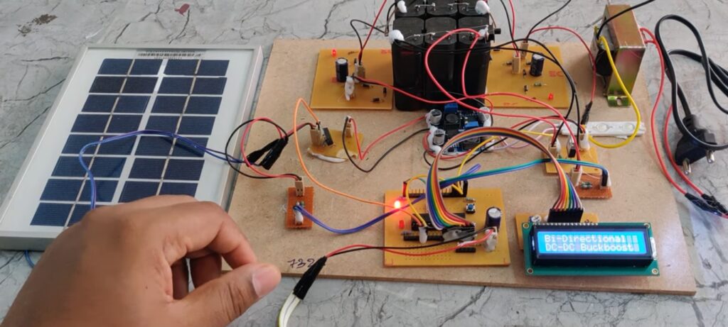 HVS-4876. Solar Battery Charging by using Bi-Directional DC-DC Buck Boost converter.