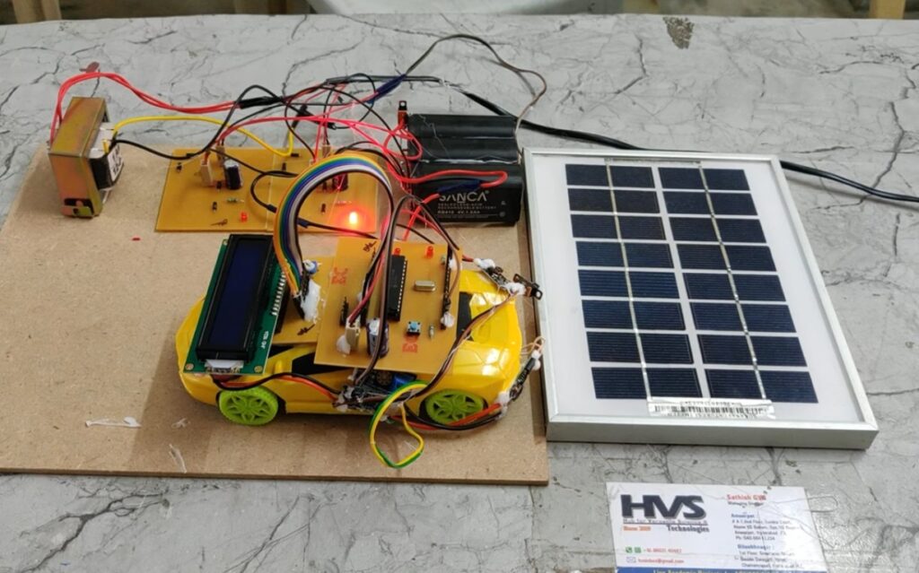 HVS-4882. Wireless Power Transmission for Electrical Vehicle using Solar with Voltage Monitoring Battery Charge
