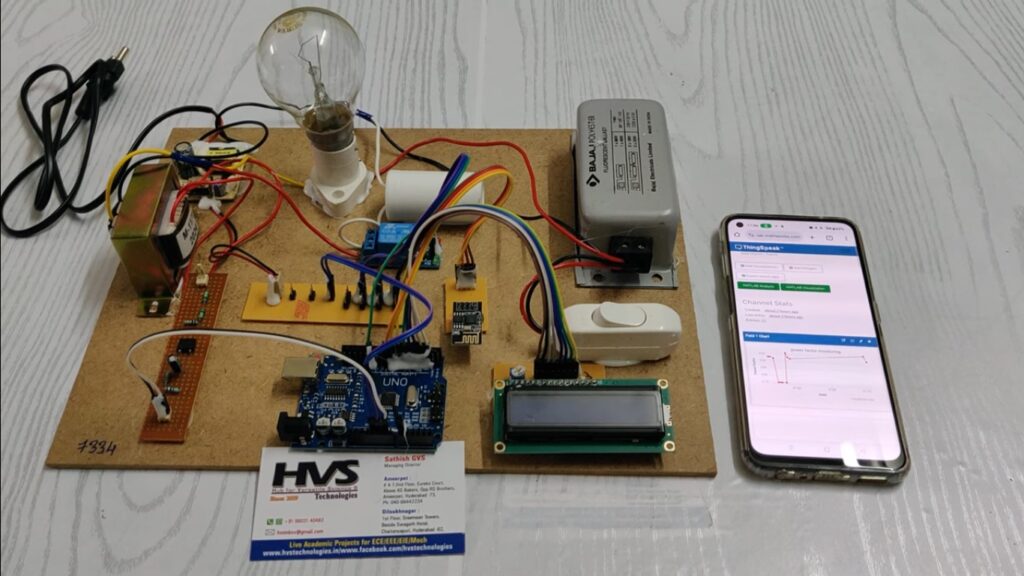 HVS-4877. Power Factor Monitoring and Correction - Thingspeak using Arduino UNO
