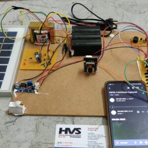 HVS-4899. Solar powered LASER security system for agriculture using ESP32CAM.