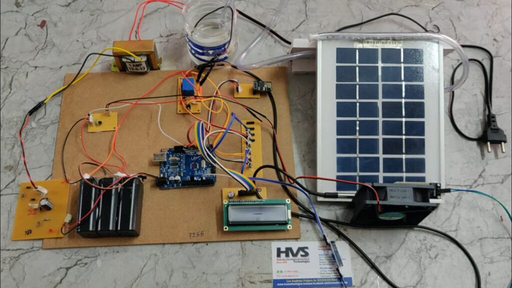 HVS-4900. Smart Temperature Dependent cooling of Solar Panel Using Arduino UNO and Thingspeak