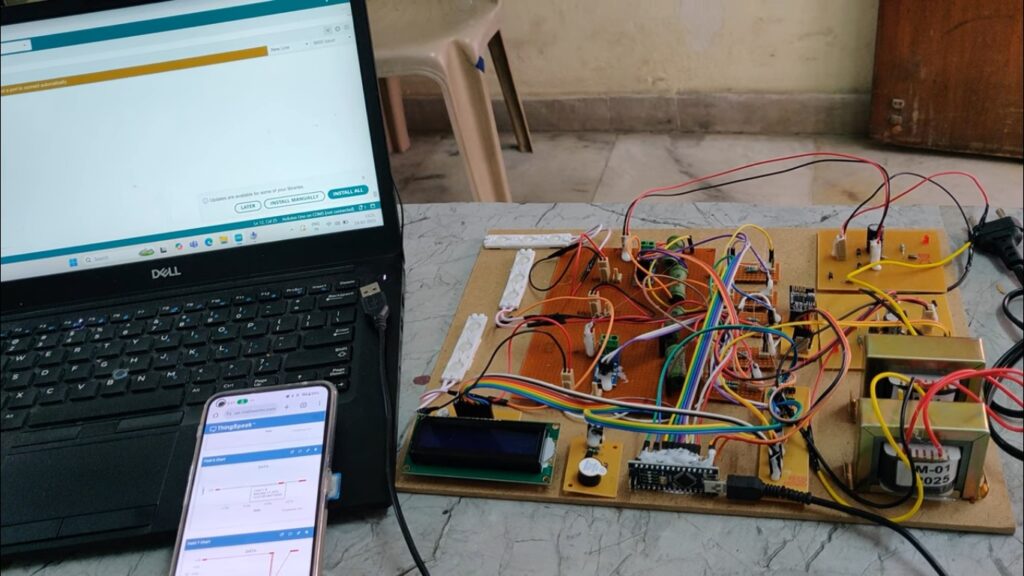 HVS-4893. Fault identification system with IoT monitoring on Thingspeak - Open circuit, short circuit fault