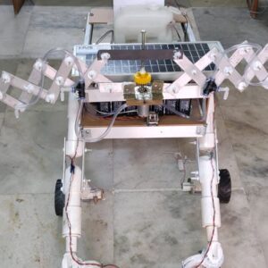 HVS-4919. Solar Powered Automated Multi-Purpose Robot- Rocker bogie mechanism, scissors mechanism, seed drop