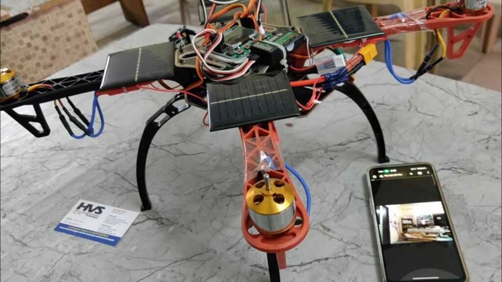 HVS-4926. Solar Powered Drone with video surveillance - Self charging drone