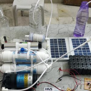 HVS-4932. Fabrication of Solar Water Purification system using UV, RO, TDS, Mineral, Alkaline, Nano and Copper