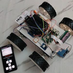 HVS-4935. AI YOLO V8 Integrated Landmine Detector Rover.