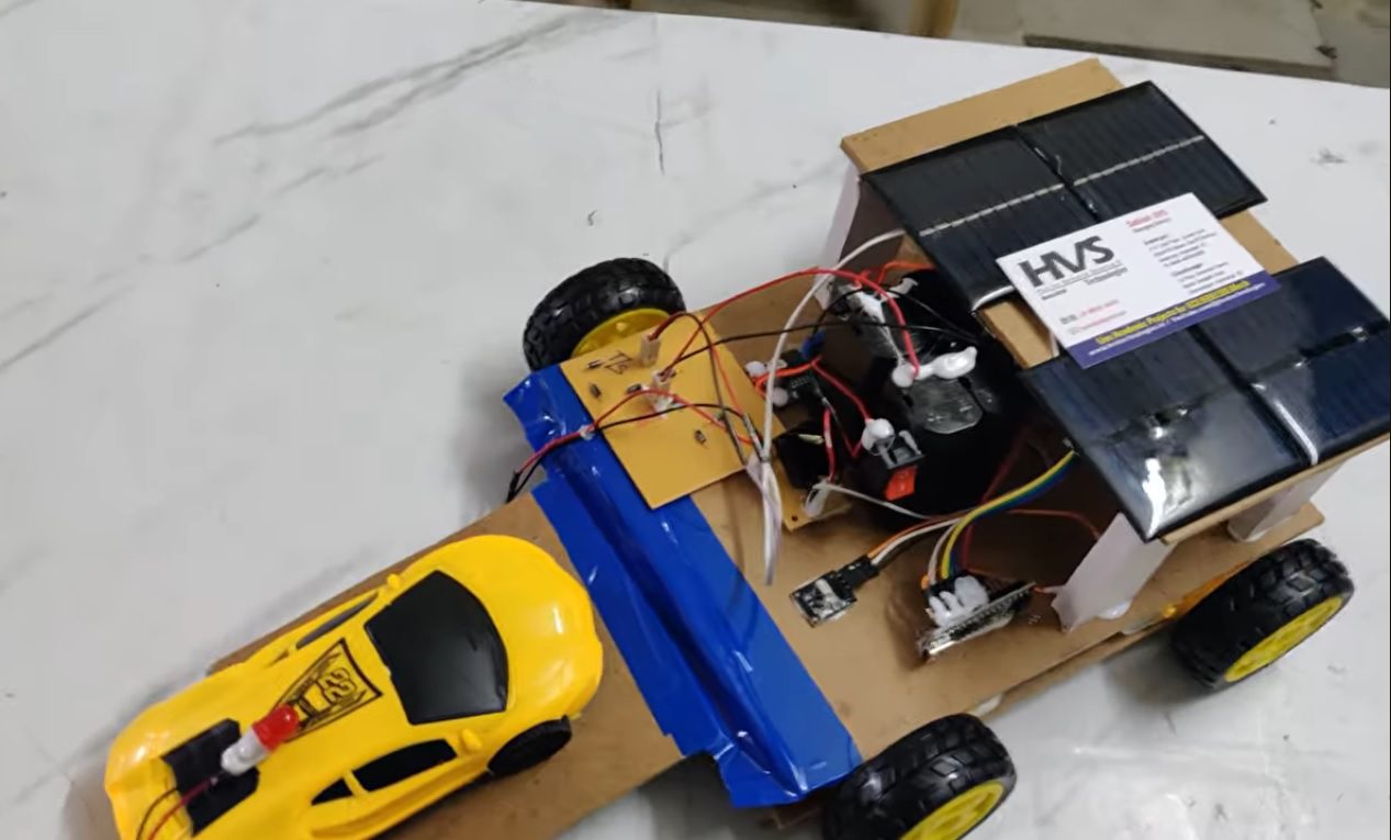 HVS-4846. Solar wireless Electric Vehicle to Vehicle Charging system - Mobile Solar EV Charger