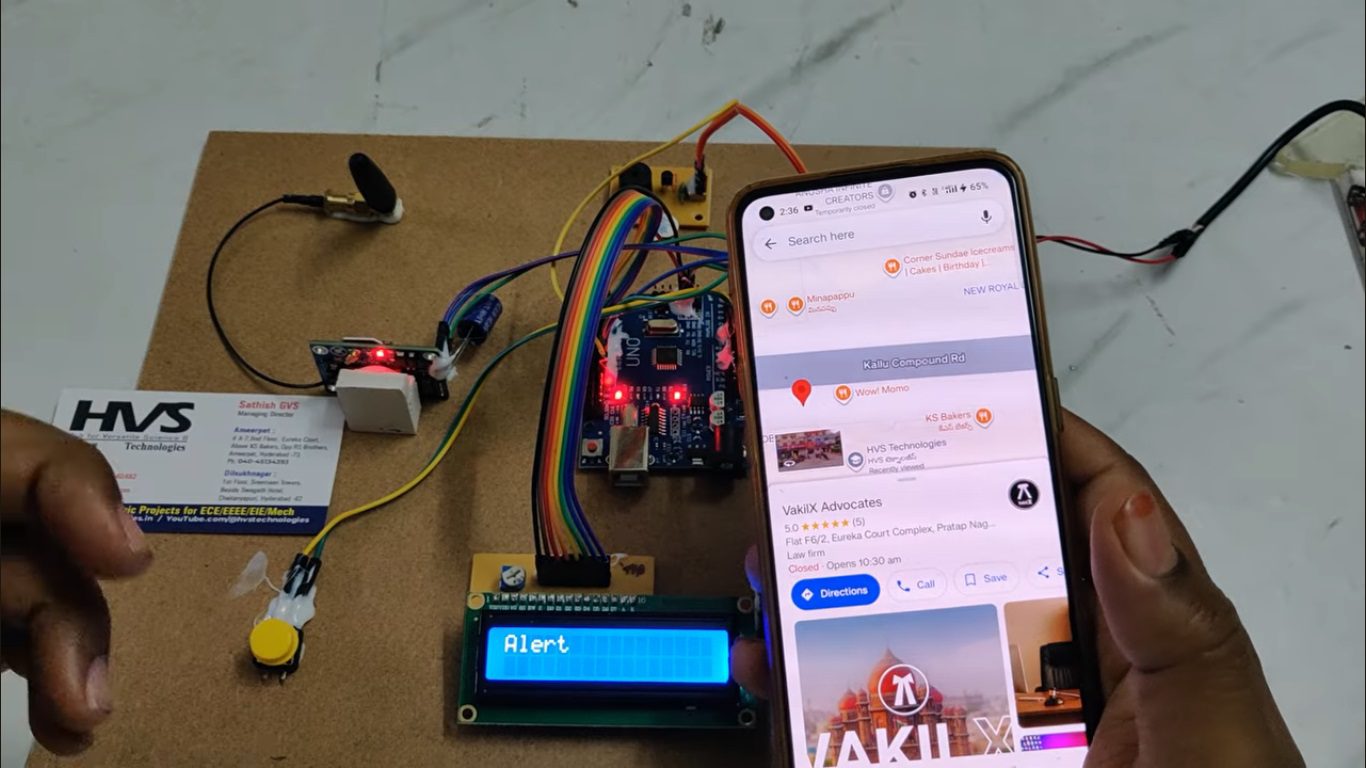 HVS-4897. Women safety Device Using GSM and GPS.