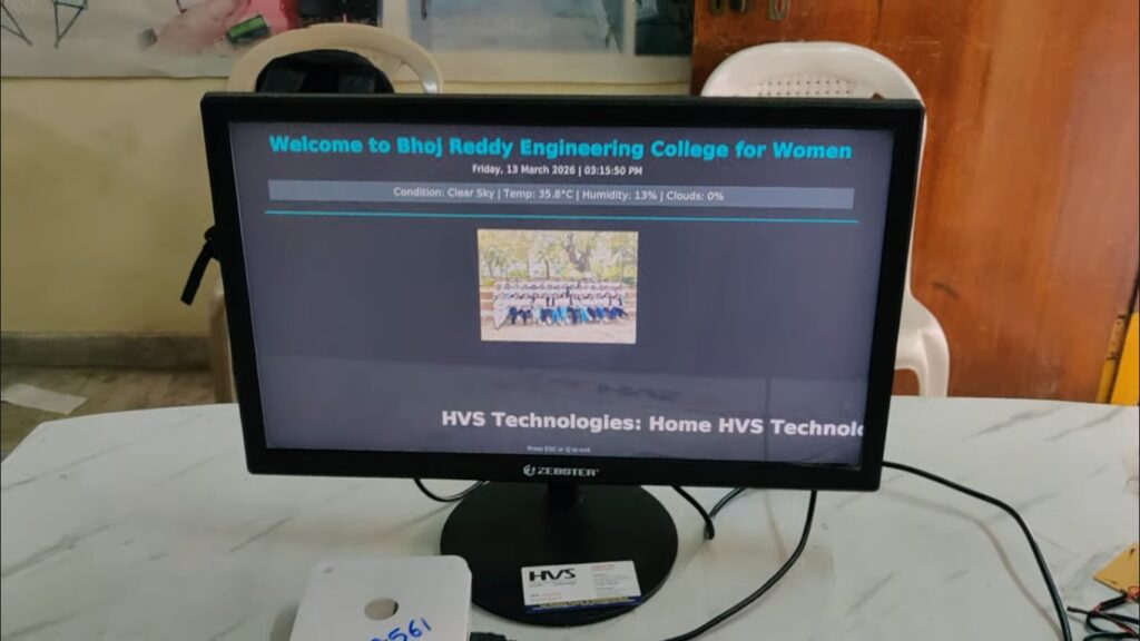 HVS-4974. LCD Information Board with Speech and Image Integration.