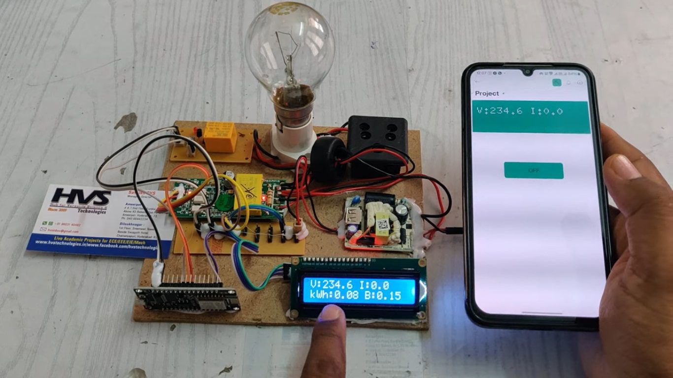 HVS-4842. IoT Smart Watt Meter using Blynk Application#pz004t#NodeMCU.