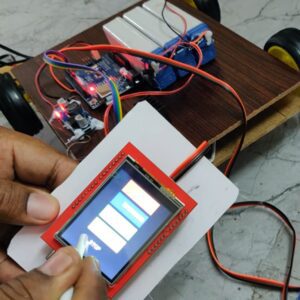 HVS-4885. TFT Touchscreen Controlled Wired Robot With LCD display.